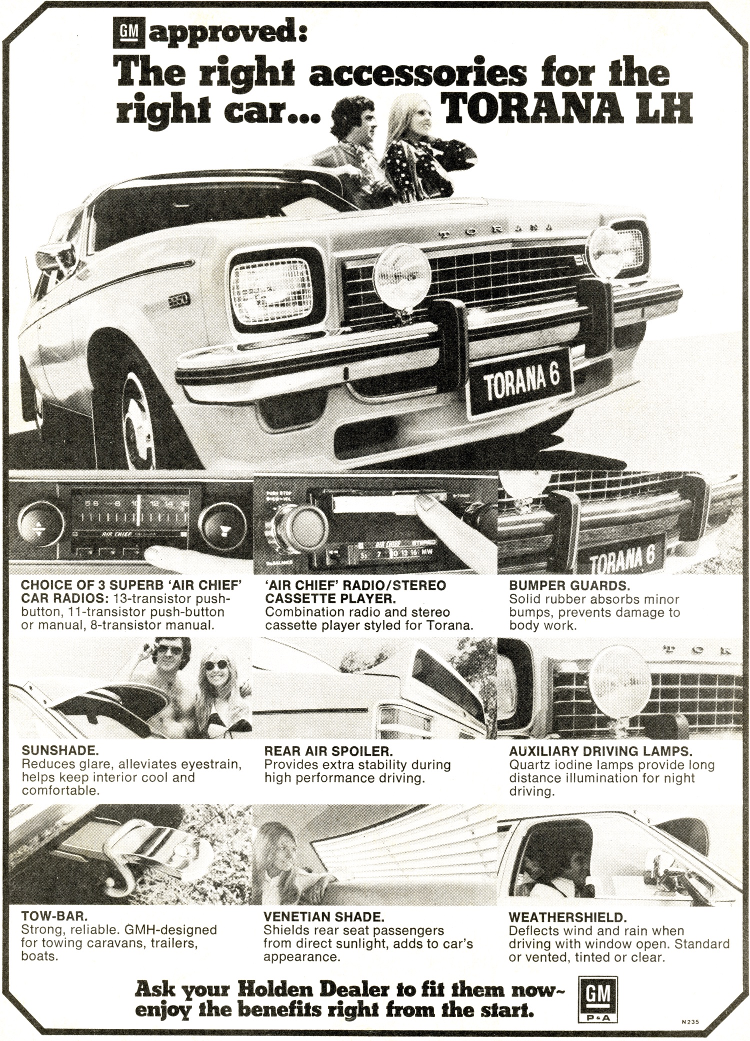 1974 Holden LH Torana Accessories